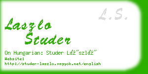 laszlo studer business card